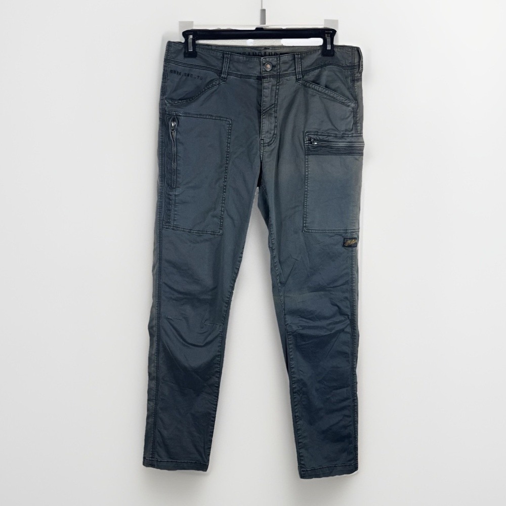 Affliction Standard Series Gray Moto Cargo Pants Y2K Grunge Biker Utility 32x29